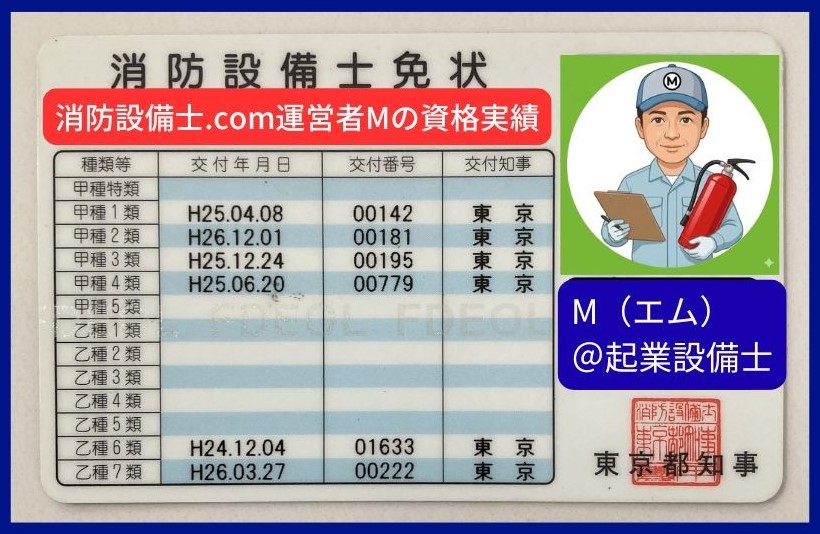 消防設備士免状 資格実績