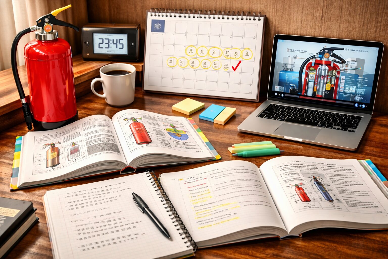 消防設備士乙6の勉強時間は21〜24時間が目安です