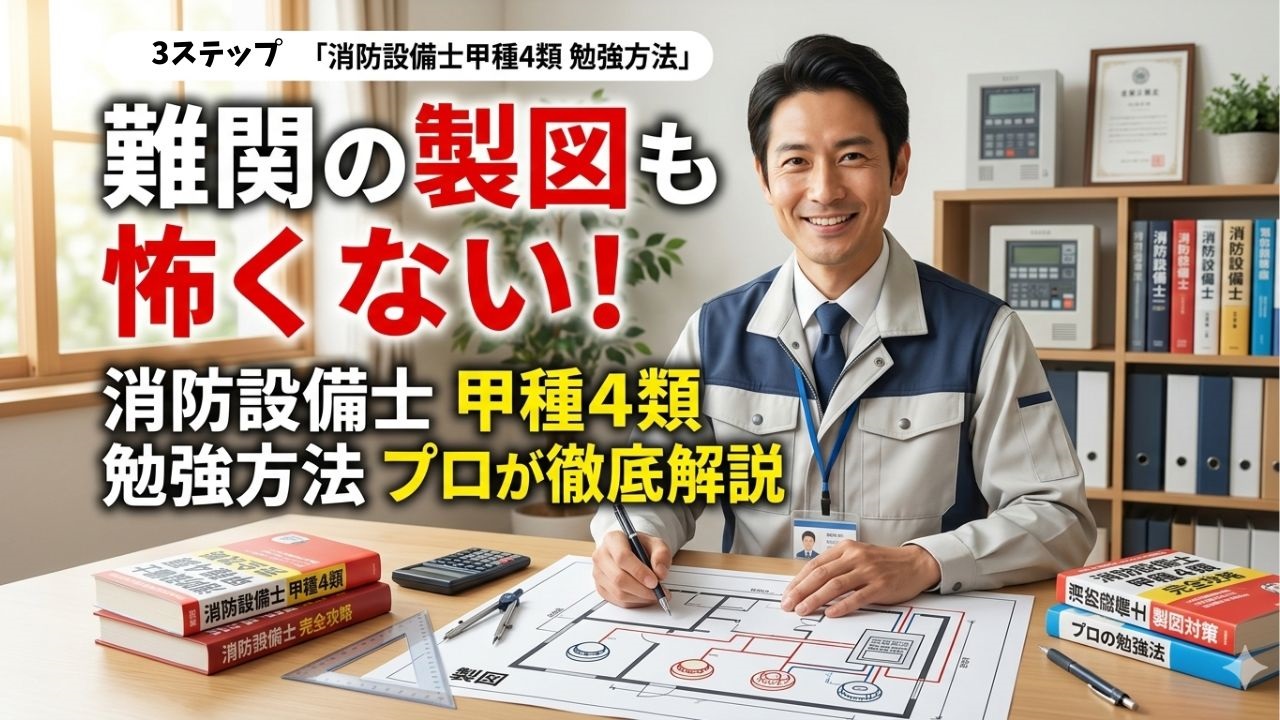 難関の製図も怖くない！消防設備士甲種4類の勉強方法