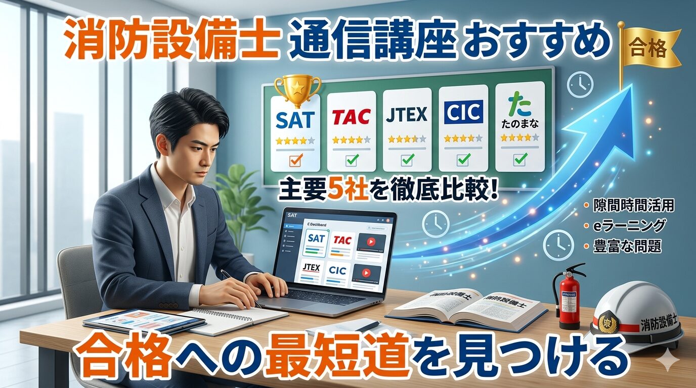 消防設備士の通信講座おすすめ5社比較