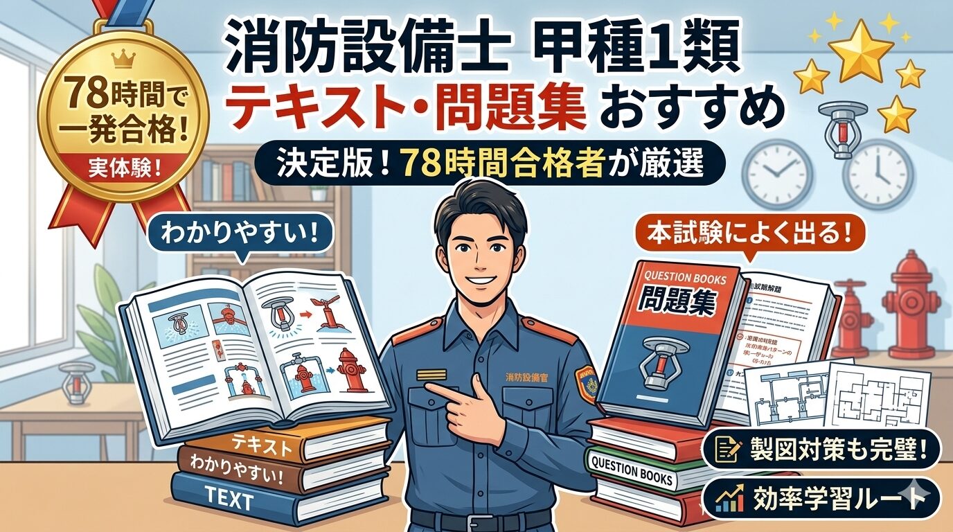 消防設備士 甲種1類 テキスト おすすめ,消防設備士 甲種1類 問題集 おすすめ