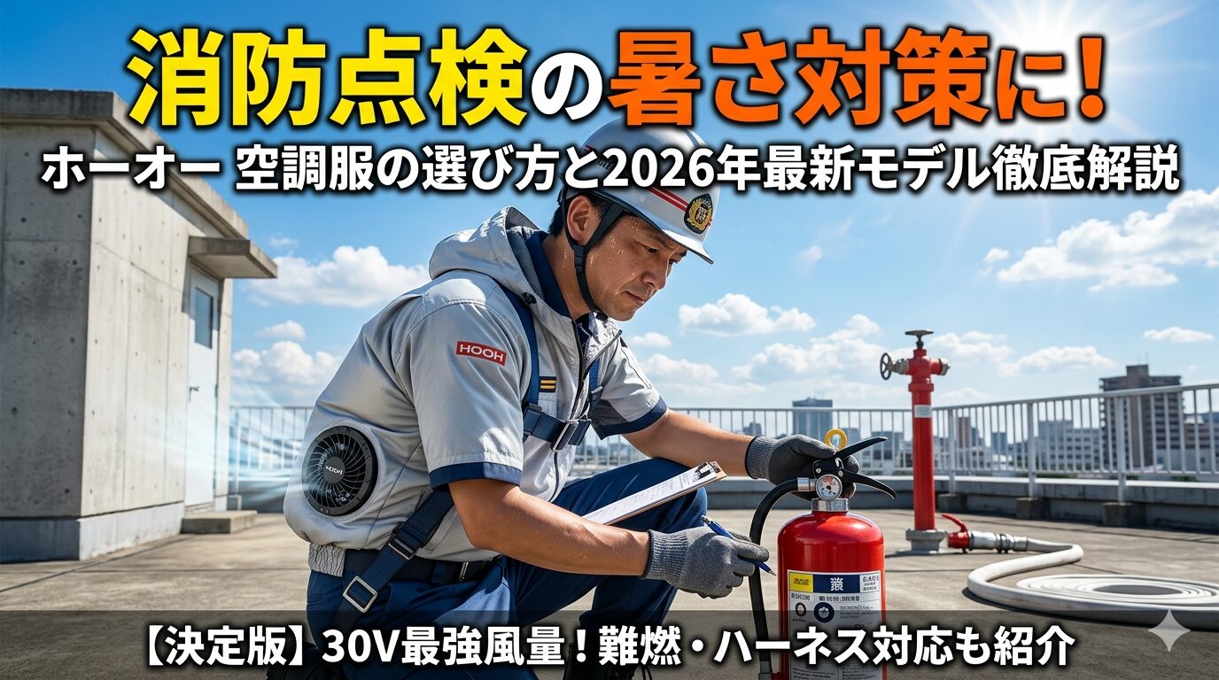 消防点検の暑さ対策に！ホーオー 空調服の選び方と2026年最新モデル徹底解説