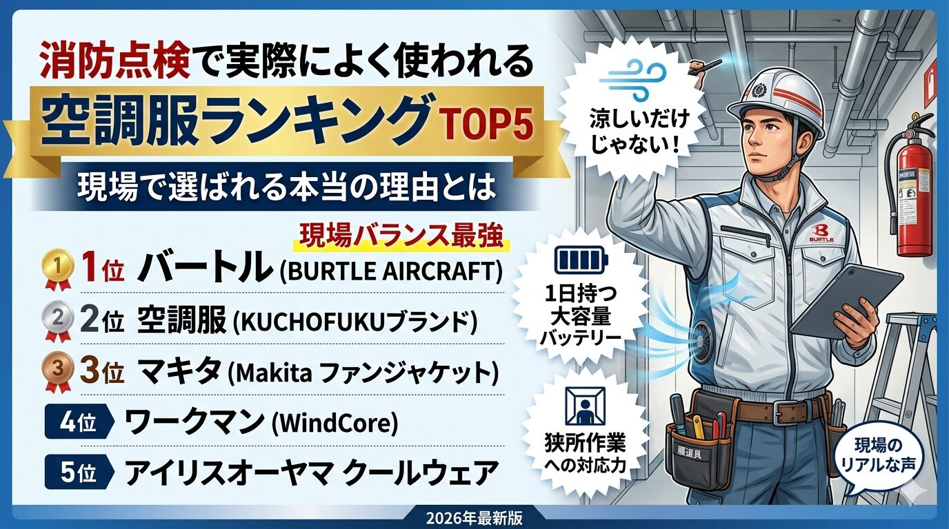 消防点検で実際によく使われる空調服ランキングTOP5｜現場で選ばれる本当の理由とは