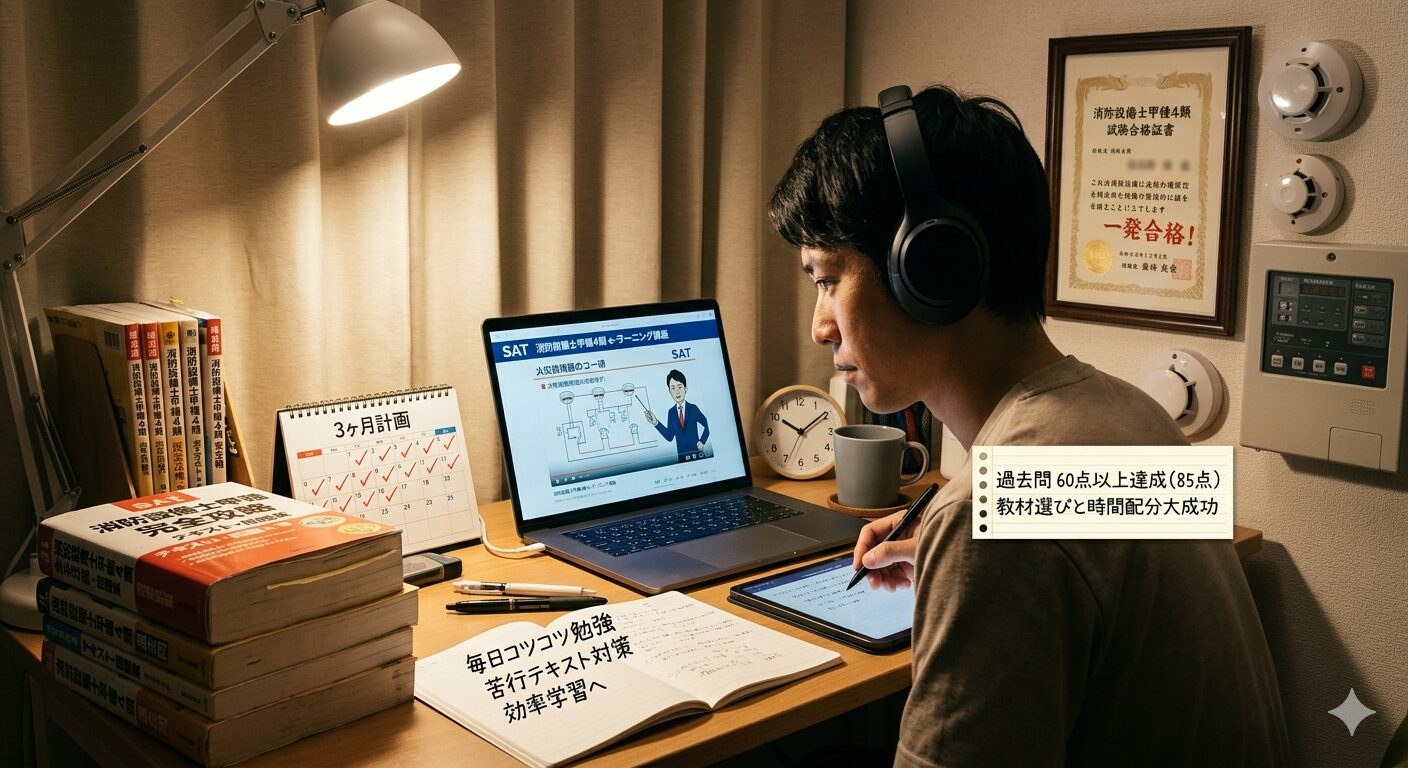 適切な勉強時間と教材選びで消防設備士甲4は必ず受かる