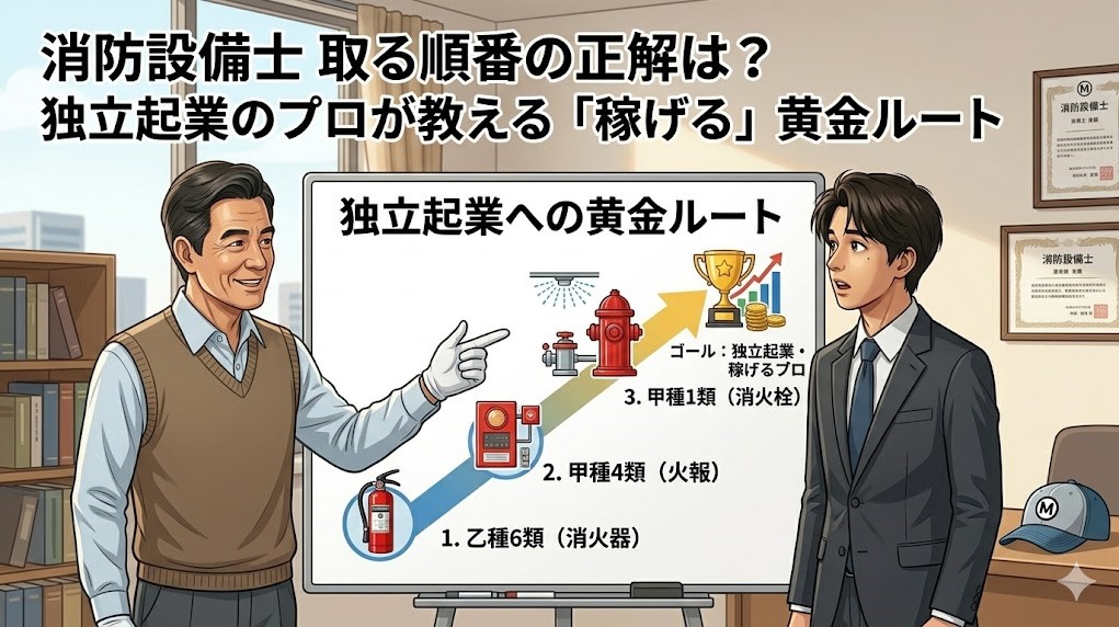 消防設備士 取る順番の正解を解説する独立起業プロ設備士M