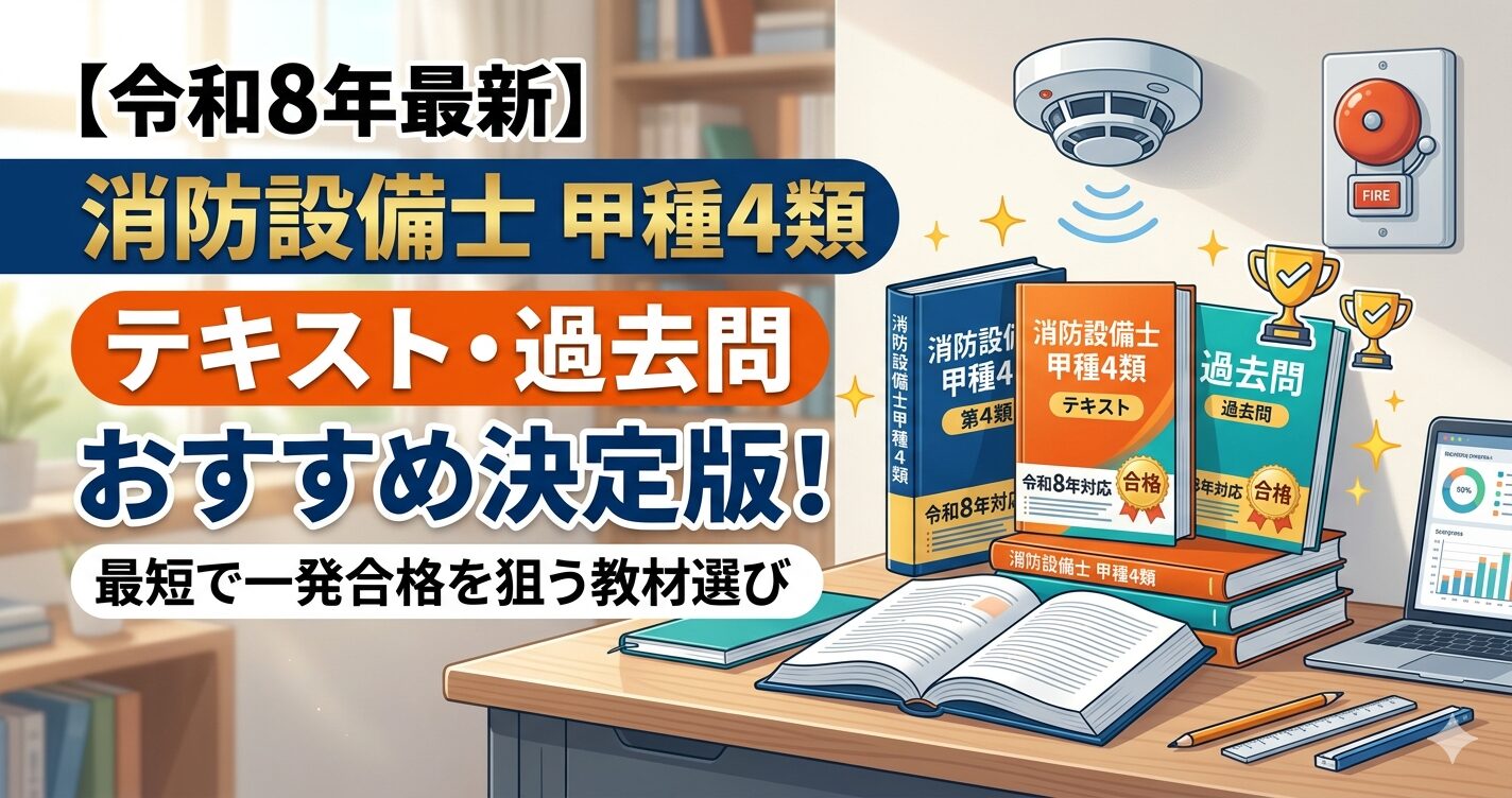 消防設備士 甲種4類 テキスト・過去問 おすすめ