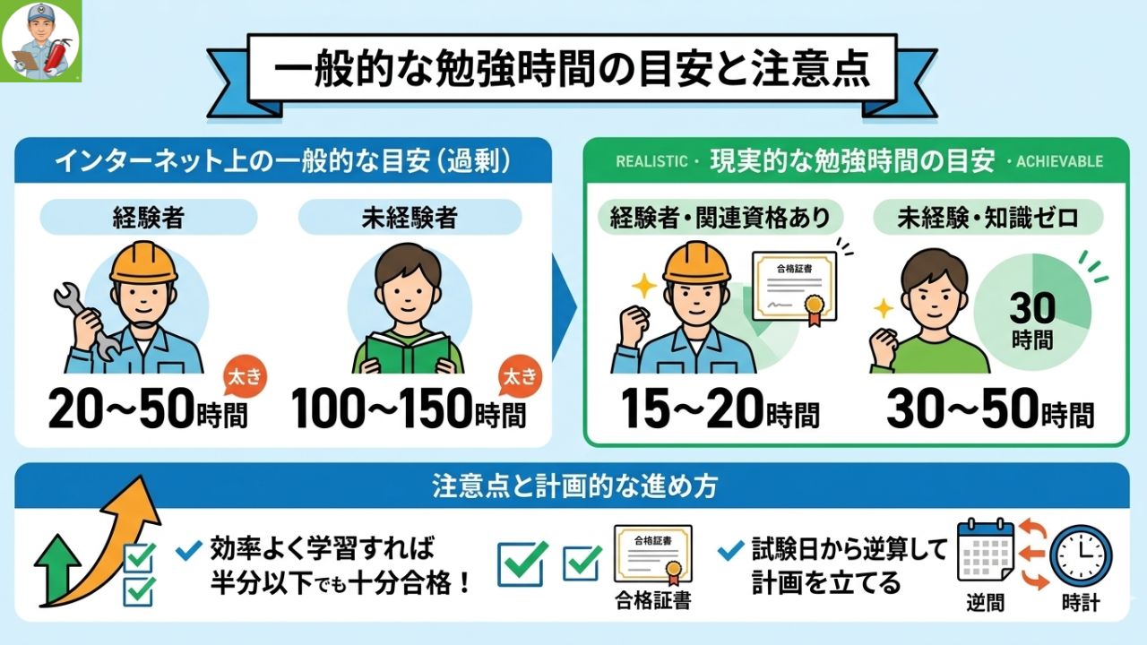 一般的な勉強時間の目安と注意点