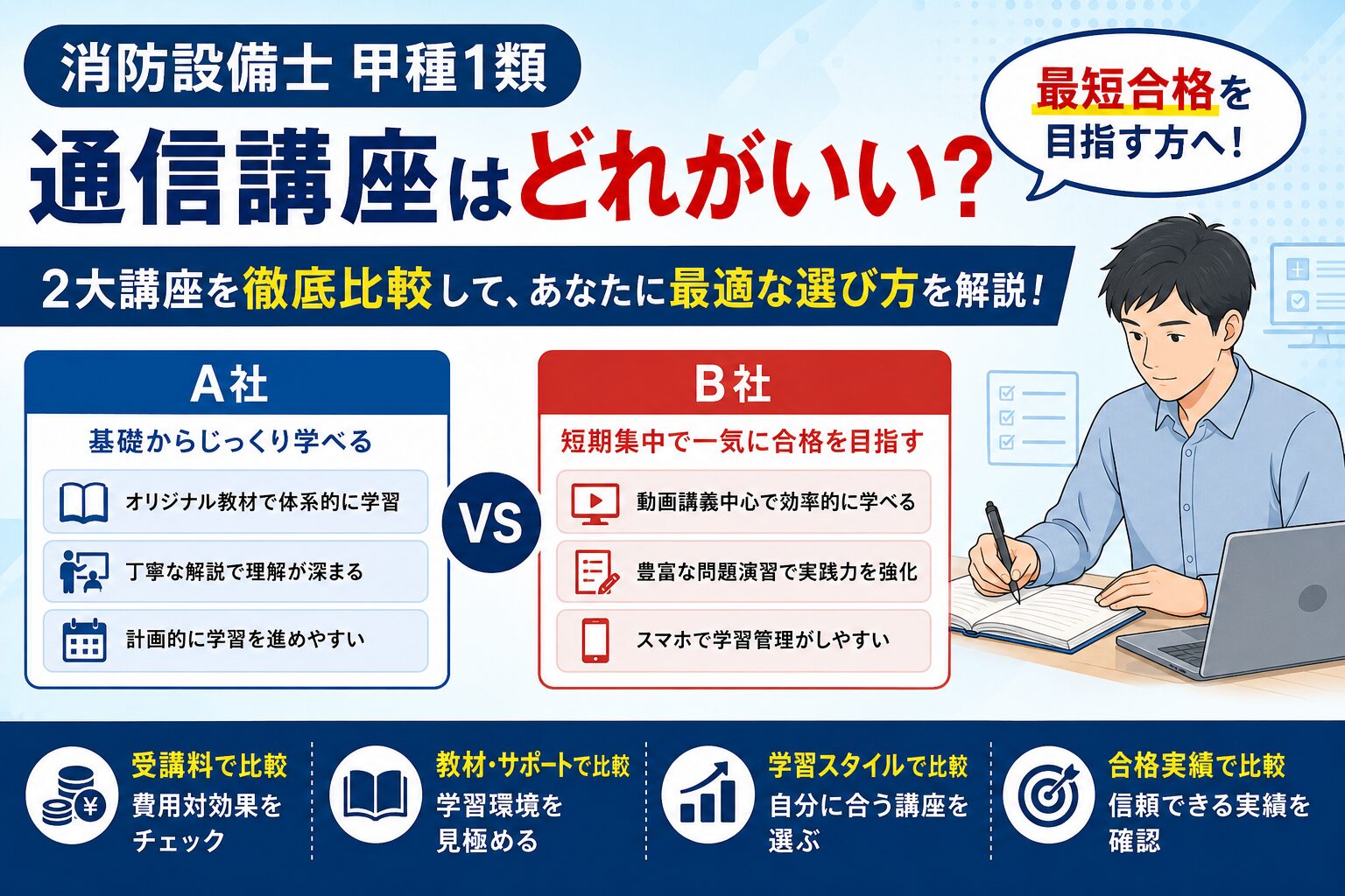 消防設備士 甲種1類の通信講座はどれがいい？JTEXとTAC徹底比較