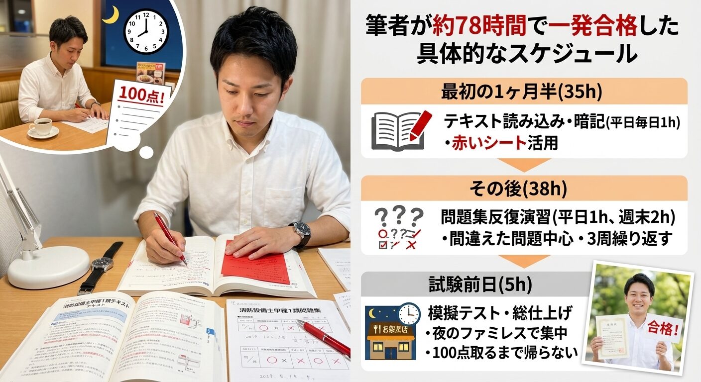 筆者が約78時間で一発合格した具体的なスケジュール