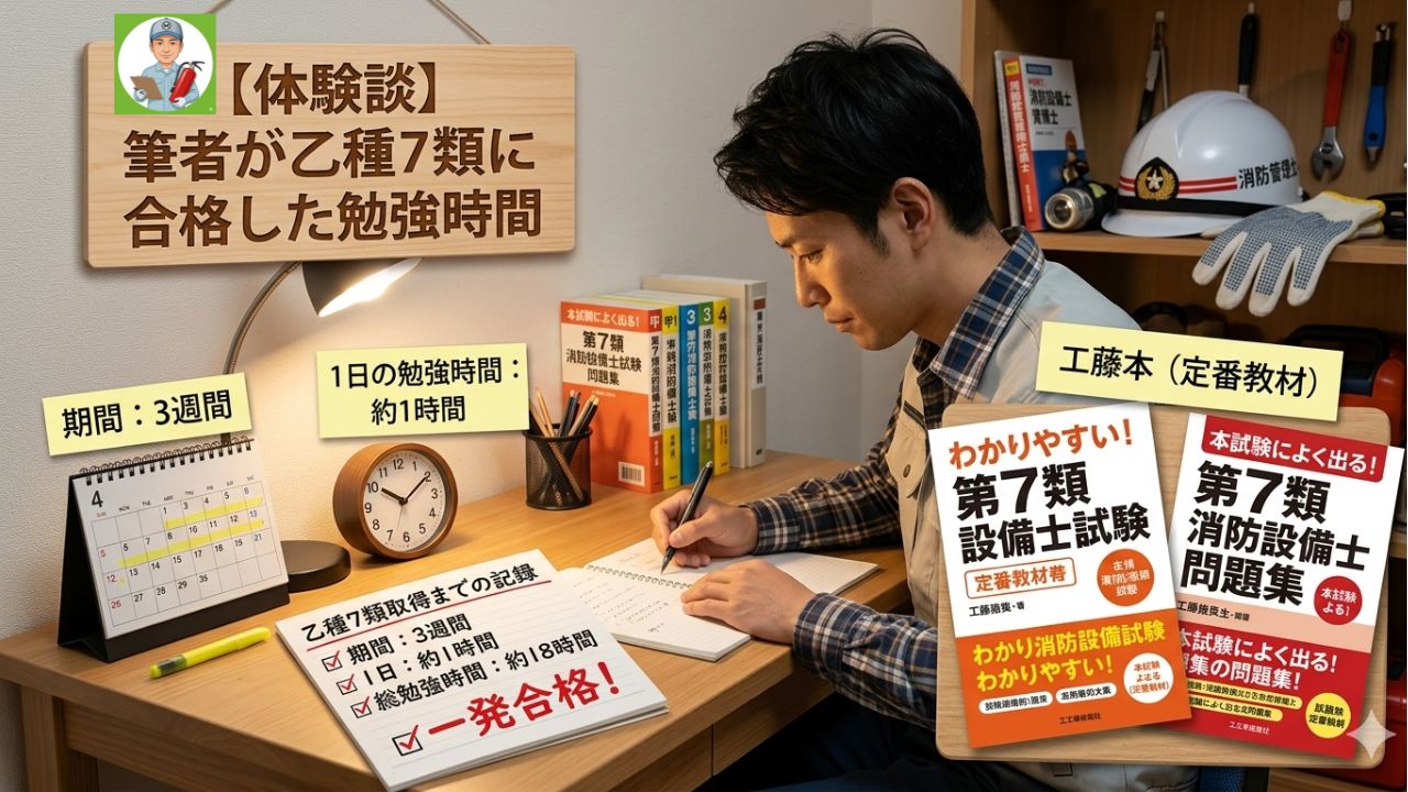 【体験談】筆者が乙種7類に合格した勉強時間