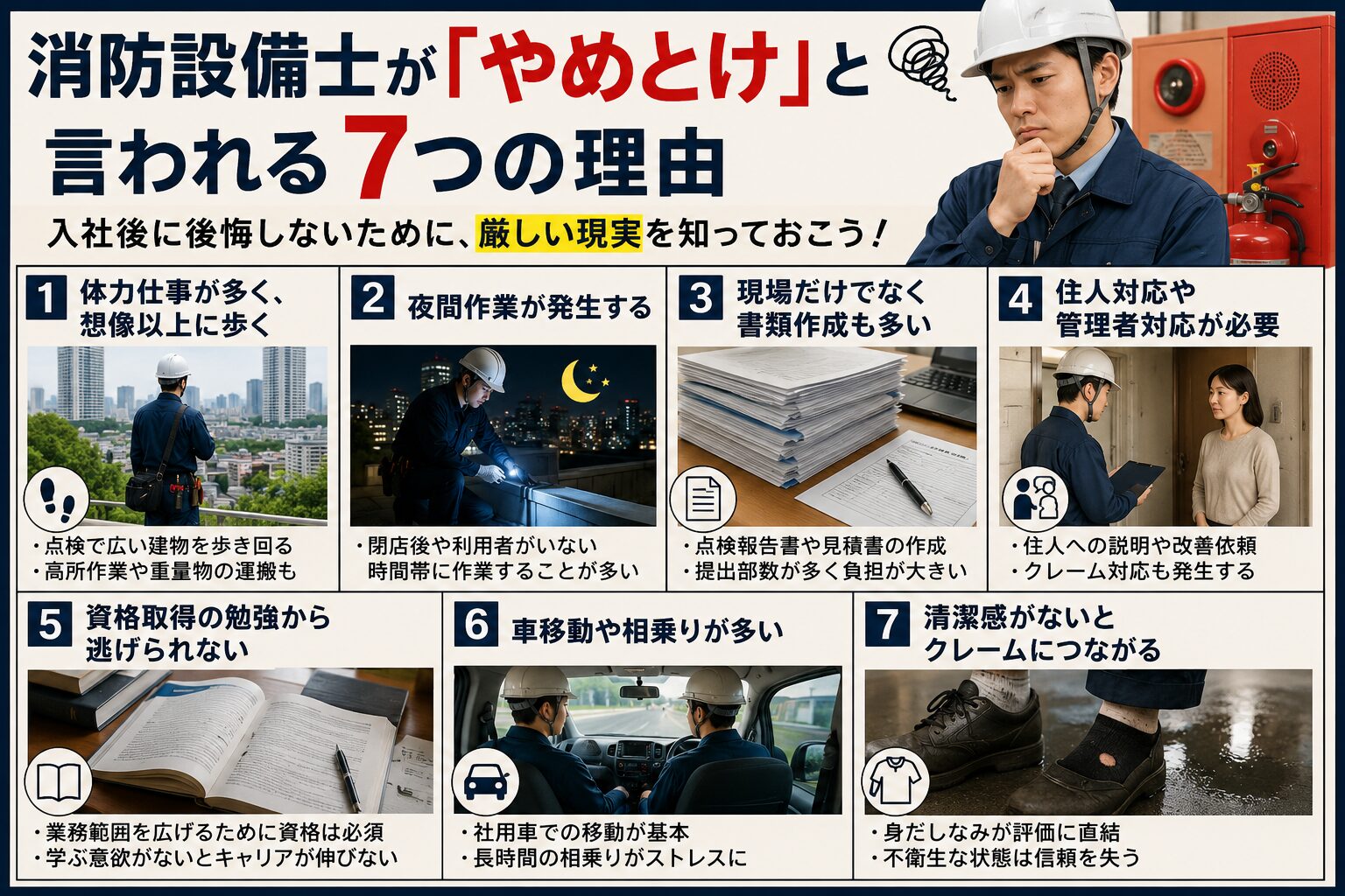 消防設備士が「やめとけ」と言われる7つの理由